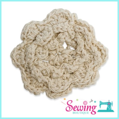 LACE - CROCHET-THREE D PETAL-COTTON(CREAM)